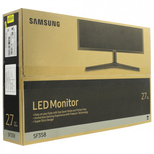 Монитор SAMSUNG S27F358FWI 27 (69 см), 1920x1080, 16:9, PLS, 4 ms, 250 cd, HDMI, DP, черный, LS27F358FWIXCI
