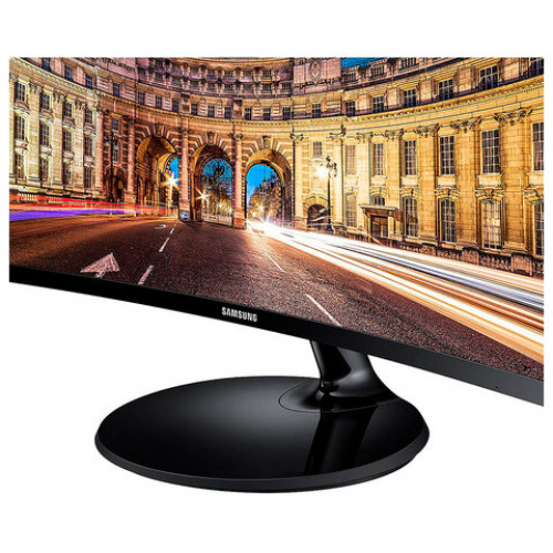 Монитор SAMSUNG C24F390FHI 23.5 (59.8 см), 1920x1080, 16:9, VA, 4 ms, 250 cd, HDMI, VGA, черный, LC24F390FHIXRU