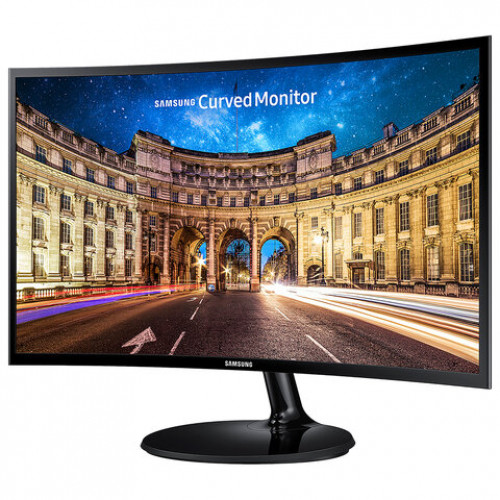 Монитор SAMSUNG C24F390FHI 23.5 (59.8 см), 1920x1080, 16:9, VA, 4 ms, 250 cd, HDMI, VGA, черный, LC24F390FHIXRU