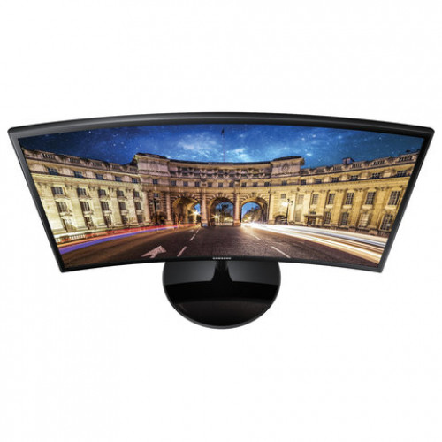 Монитор SAMSUNG C24F390FHI 23.5 (59.8 см), 1920x1080, 16:9, VA, 4 ms, 250 cd, HDMI, VGA, черный, LC24F390FHIXRU