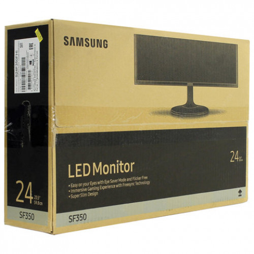 Монитор SAMSUNG S24F350FHI 23,5 (60 см), 1920x1080, 16:9, PLS, 4 ms, 250 cd, VGA, HDMI, черный, LS24F350FHIXCI