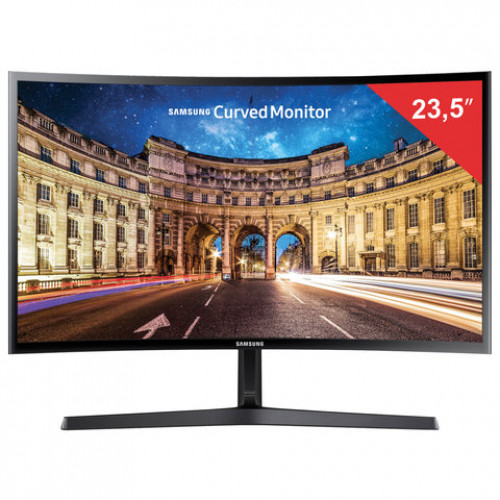 Монитор SAMSUNG C24F396FHI 23,5 (60см), 1920x1080, 16:9, VA, 4ms, 250cd, HDMI, curved, черный, LC24F396FHIXRU