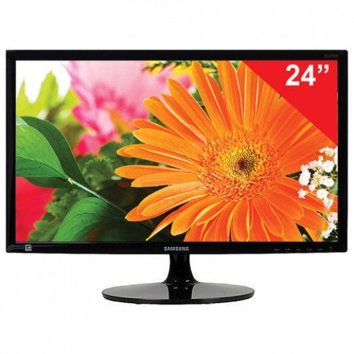 Монитор SAMSUNG S24D300H, 24 (61 см), 1920x1080, 16:9, TN, 2 мс, 250 cd, VGA, HDMI, черный, LS24D300HSI/RU