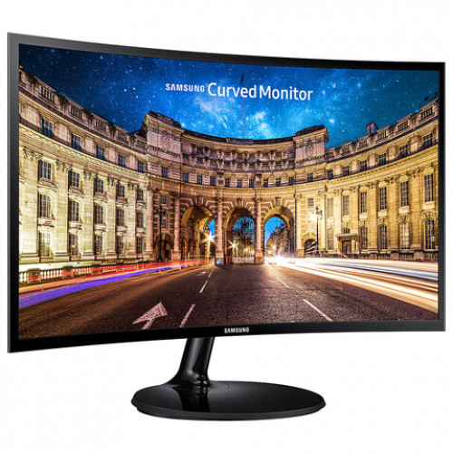 Монитор SAMSUNG C24F390FHI 23.5 (59.8 см), 1920x1080, 16:9, VA, 4 ms, 250 cd, HDMI, VGA, черный, LC24F390FHIXRU