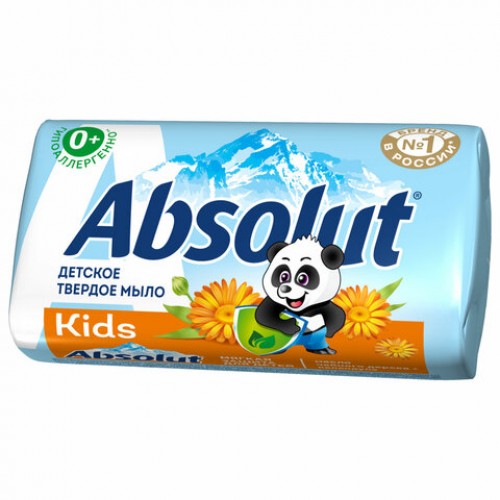 Мыло туалетное детское 90г ABSOLUT KIDS Календула,натуральное, ш/к 07357, 6063