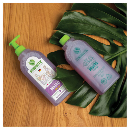 Мыло жидкое 500мл SYNERGETIC Лаванда, гипоаллергенное, биоразлагаемое, дозатор, 105054/14