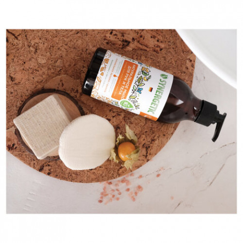 Мыло жидкое 380мл SYNERGETIC Карамельное яблоко и ваниль, биоразлагаемое, дозатор,, 105004