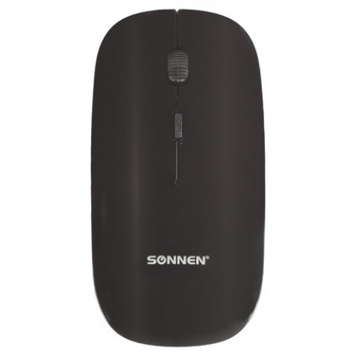 Мышь беспроводная SONNEN M-243, USB, 1600 dpi, 4 кнопки, оптическая, цвет черный, 512646