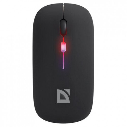 Мышь беспроводная DEFENDER Coda MB-261, 2.4ГГц+BT, радужная, 3кнопки+1колесо, 300мАч, черная, 52261