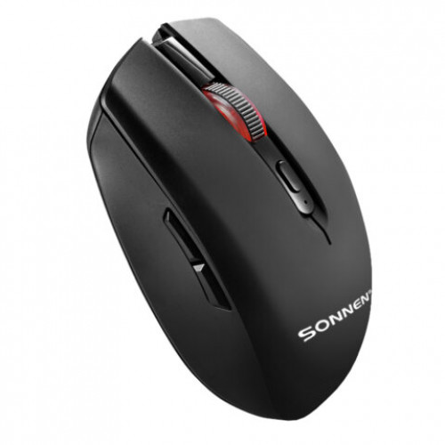 Мышь беспроводная USB, 800/1200/1600 dpi, 5 кнопок + колесо-кнопка, оптическая, SONNEN Q80, черная, 513945