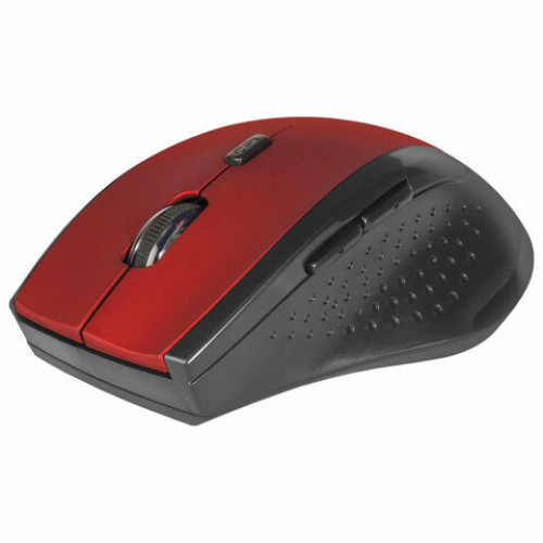 Мышь беспроводная DEFENDER Accura MM-365, USB, 5 кнопок + 1 колесо-кнопка, оптическая, красная, 52367