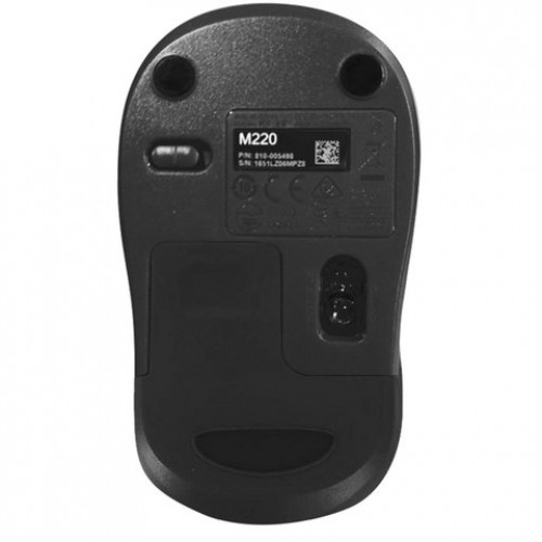 Мышь беспроводная LOGITECH M220, 2 кнопки + 1 колесо-кнопка, оптическая, чёрная, 910-004878