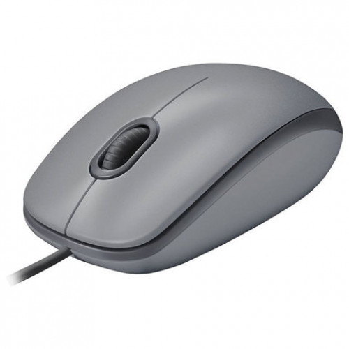 Мышь проводная LOGITECH M110, USB, 2 кнопки+1 колесо-кнопка, оптическая, серая, 910-005490