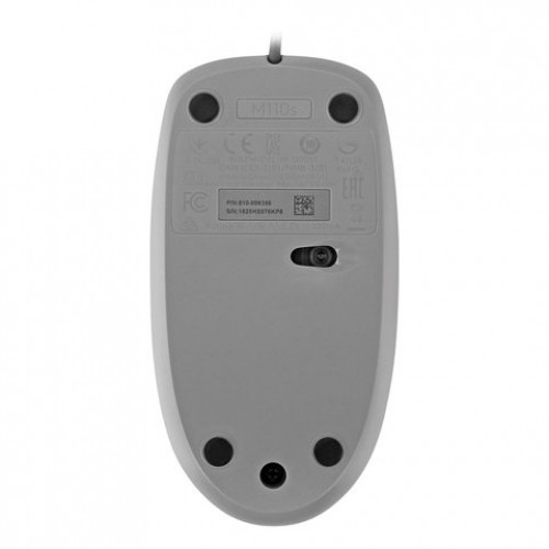Мышь проводная LOGITECH M110, USB, 2 кнопки+1 колесо-кнопка, оптическая, серая, 910-005490
