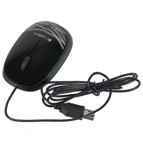 Мышь проводная LOGITECH M105, USB, 2 кнопки+1 колесо-кнопка, оптическая, чёрный, 910-002943