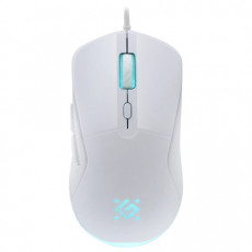 Мышь проводная DEFENDER Arga GM-049, 1200/1800/2400/3600 dpi, 5 кнопок + 1 колесо-кнопка, белый, 52048