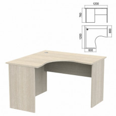 Стол компактный Арго, 1200х1200х760 мм, левый, ясень шимо (КОМПЛЕКТ) Стол компактный Арго, 1200х1200х760 мм, левый, ясень шимо (КОМПЛЕКТ)