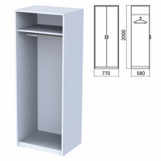 Шкаф (каркас) для одежды Арго, 770х580х2000 мм, серый