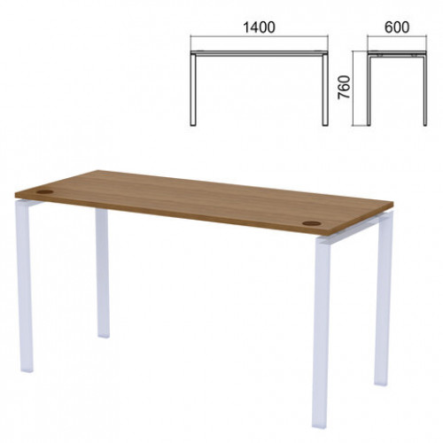 Столешница стола на металлокаркасе Арго, 1400х600х760 мм, орех