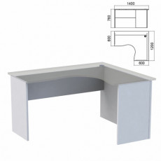 Стол компактный ЧАСТЬ 2 Арго, 1400х1200х760 мм, правый, серый