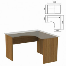 Стол компактный ЧАСТЬ 2 Арго, 1200х1200х760 мм, правый, орех, А-203.60