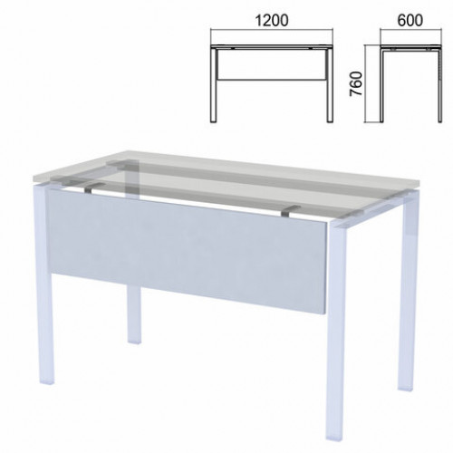 Царга к столам на металлокаркасе Арго, шириной 1200 мм, серый