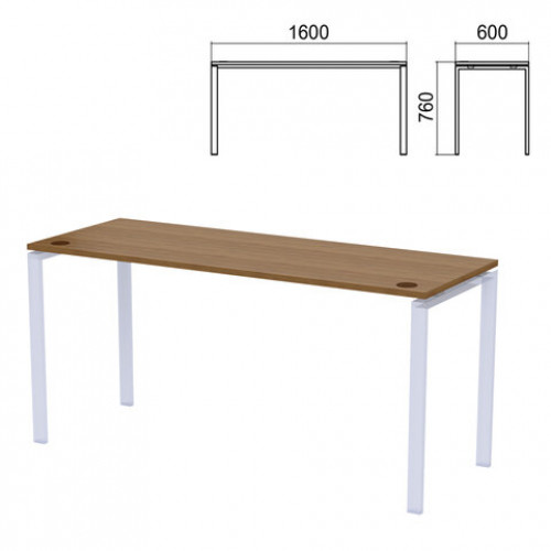Столешница стола на металлокаркасе Арго, 1600х600х760 мм, орех