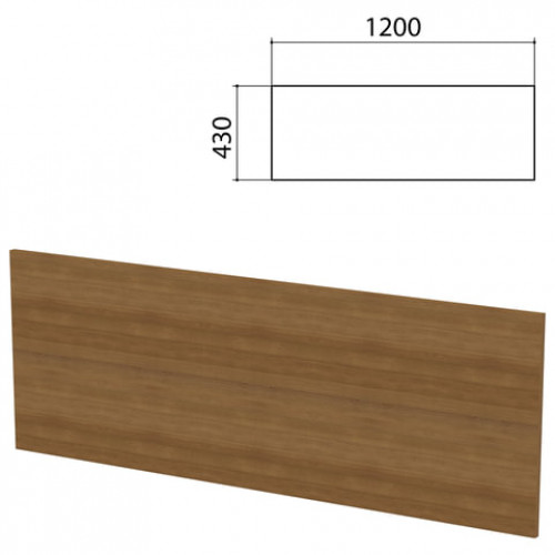 Экран-перегородка Бюджет, 1200х16х430 мм, БЕЗ ФУРНИТУРЫ, орех французский, 402666-190