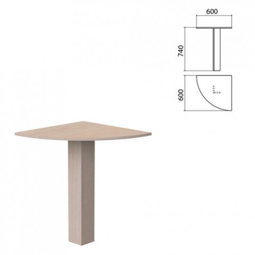 Стол приставной угловой Бюджет 600х600х740 мм, гикори джексон, 402664-094