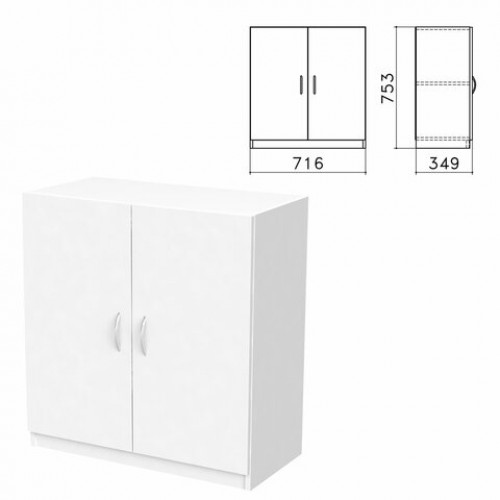 Шкаф закрытый Бюджет, 716х349х753мм, белый (КОМПЛЕКТ)