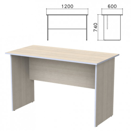 Стол письменный Бюджет, 1200х600х740 мм, дуб шамони светлый, 402660-430
