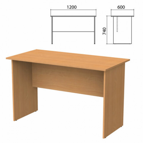 Стол письменный Бюджет, 1200х600х740 мм, груша ароза, 402660-336