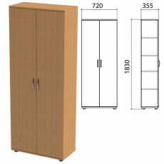 Шкаф закрытый «Эко», 720х355х1830 мм, 4 полки, бук бавария (КОМПЛЕКТ)