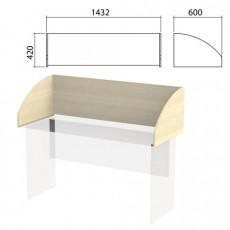 Экран-перегородка Канц 1432х600х420 мм, цвет дуб молочный (КОМПЛЕКТ)