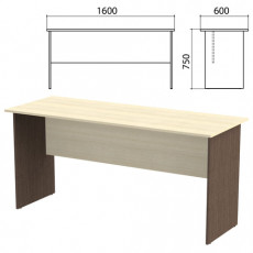 Стол письменный Канц, 1600х600х750 мм, цвет дуб молочный/венге (КОМПЛЕКТ)