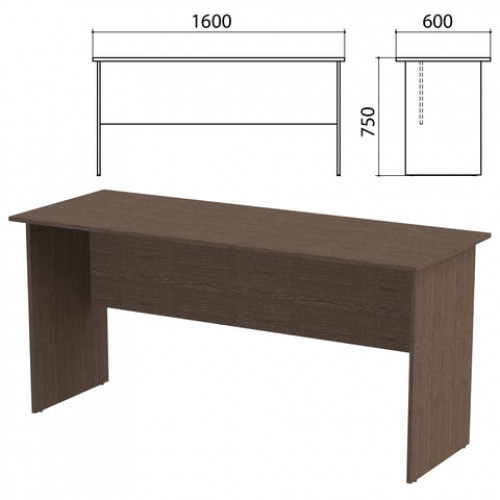 Стол письменный Канц, 1600х600х750 мм, цвет венге (КОМПЛЕКТ)