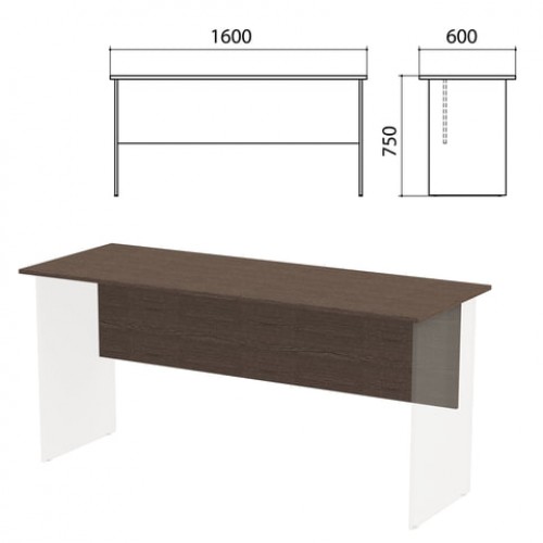 Столешница, царга стола письменного Канц 1600х600х750 мм, цвет венге, СК20.16.1