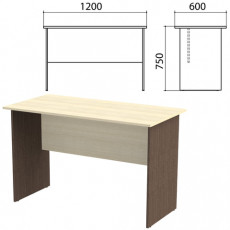 Стол письменный Канц, 1200х600х750 мм, цвет дуб молочный/венге (КОМПЛЕКТ)