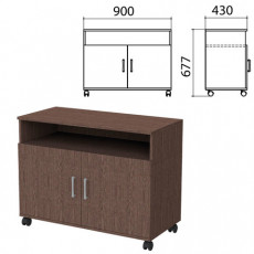 Тумба для оргтехники Канц, 900х430х620 мм, 2 двери, цвет венге (КОМПЛЕКТ)