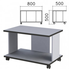 Стол журнальный Монолит, 800х500х500 мм, цвет серый, ЖМ02.11