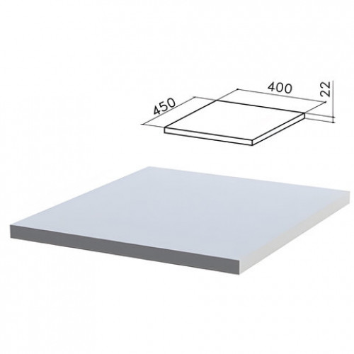 Крышка для тумбы приставной Монолит, 400х450х22 мм, серая, ТМ01.11