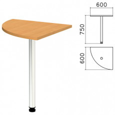 Стол приставной угловой Монолит, 600х600х750 мм, цвет бук бавария (КОМПЛЕКТ)