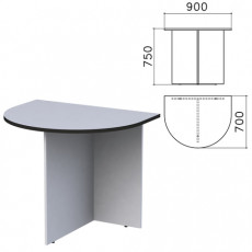 Стол приставной к столу для переговоров (640112) Монолит, 900х700х750 мм, серый, ПМ19.11