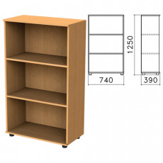 Шкаф (стеллаж) Монолит, 740х390х1250 мм, 2 полки, цвет бук бавария, ШМ51.1