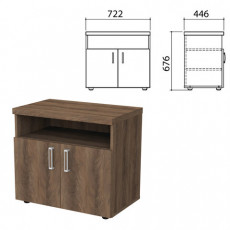 Тумба для оргтехники Приоритет, 722х446х676 мм, 2 двери, полка, лагос, К-928, К-928 лагос