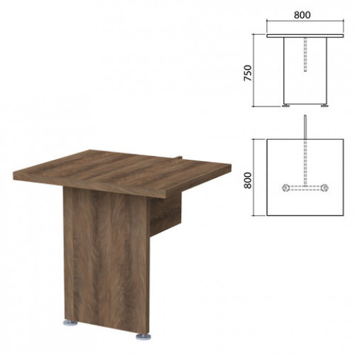 Модуль стола приставного Приоритет, 800х800х750 мм, лагос (КОМПЛЕКТ)
