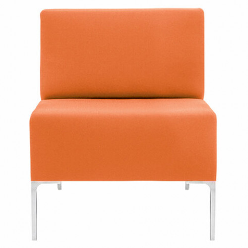 Кресло мягкое Хост М-43, 620х620х780 мм, без подлокотников, экокожа, оранжевое