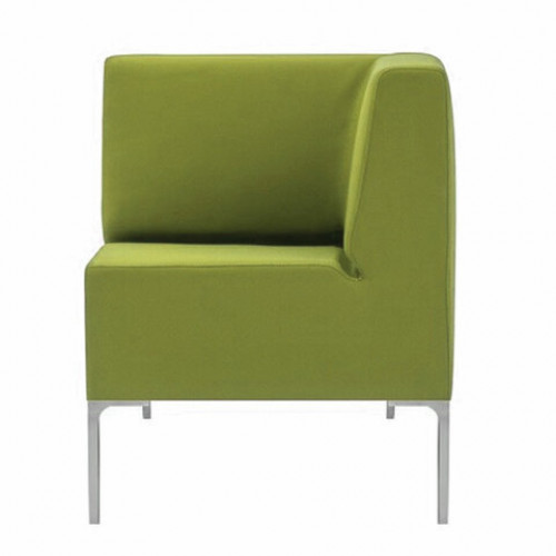 Кресло мягкое угловое Хост М-43, 620х620х780 мм, без подлокотников, экокожа, светло-зеленое
