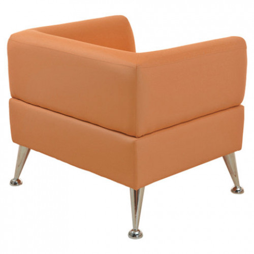 Кресло мягкое Норд, V-700, 820х720х730 мм, c подлокотниками, экокожа, оранжевое