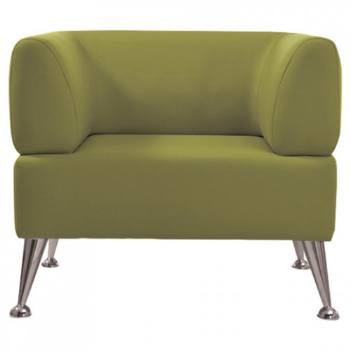 Кресло мягкое Норд, V-700, 820х720х730 мм, c подлокотниками, экокожа, светло-зеленое